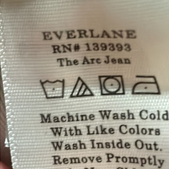 Everlane The Arc High Straight Leg Jeans in Indigo Raw Hem Size 26 - Picture 9 of 10